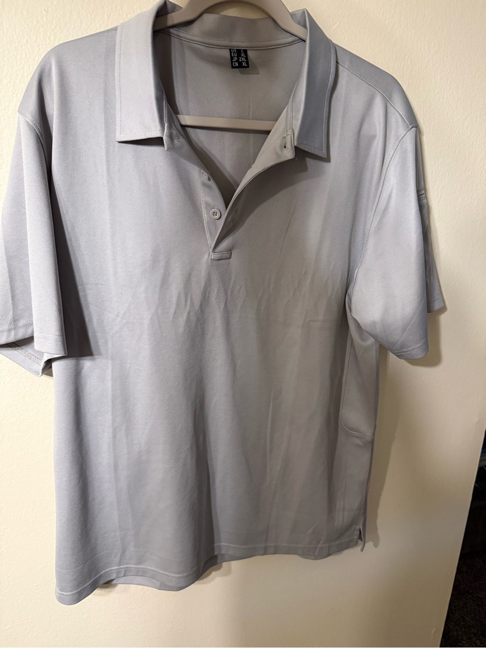 Men's Light Gray Polo Shirt - Classic Short Sleeve